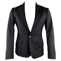VIVIENNE WESTWOOD - Manteau de sport croisé en laine noire, taille 36