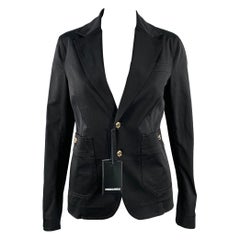 DSQUARED2 Giacca monopetto in misto cotone nero taglia 8
