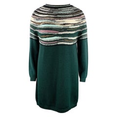 M Missoni Taglia 12 Greene & Greene & Greene & Greene & Greene, abito a maglia in misto lana.