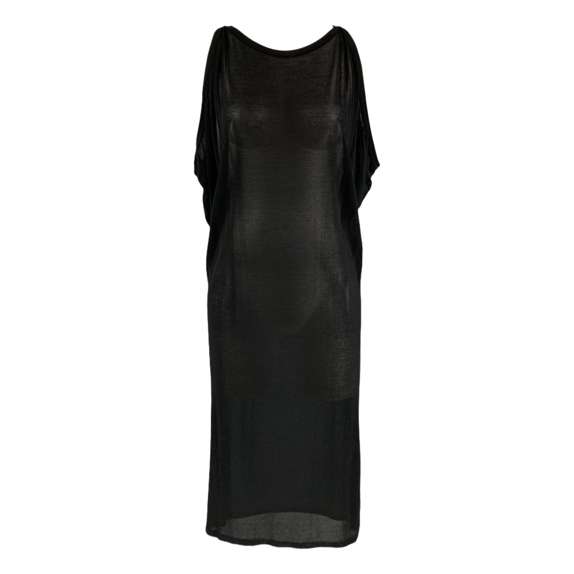 GIAMBATTISTA VALLI Talla S Vestido negro de viscosa sin mangas escarpado en venta