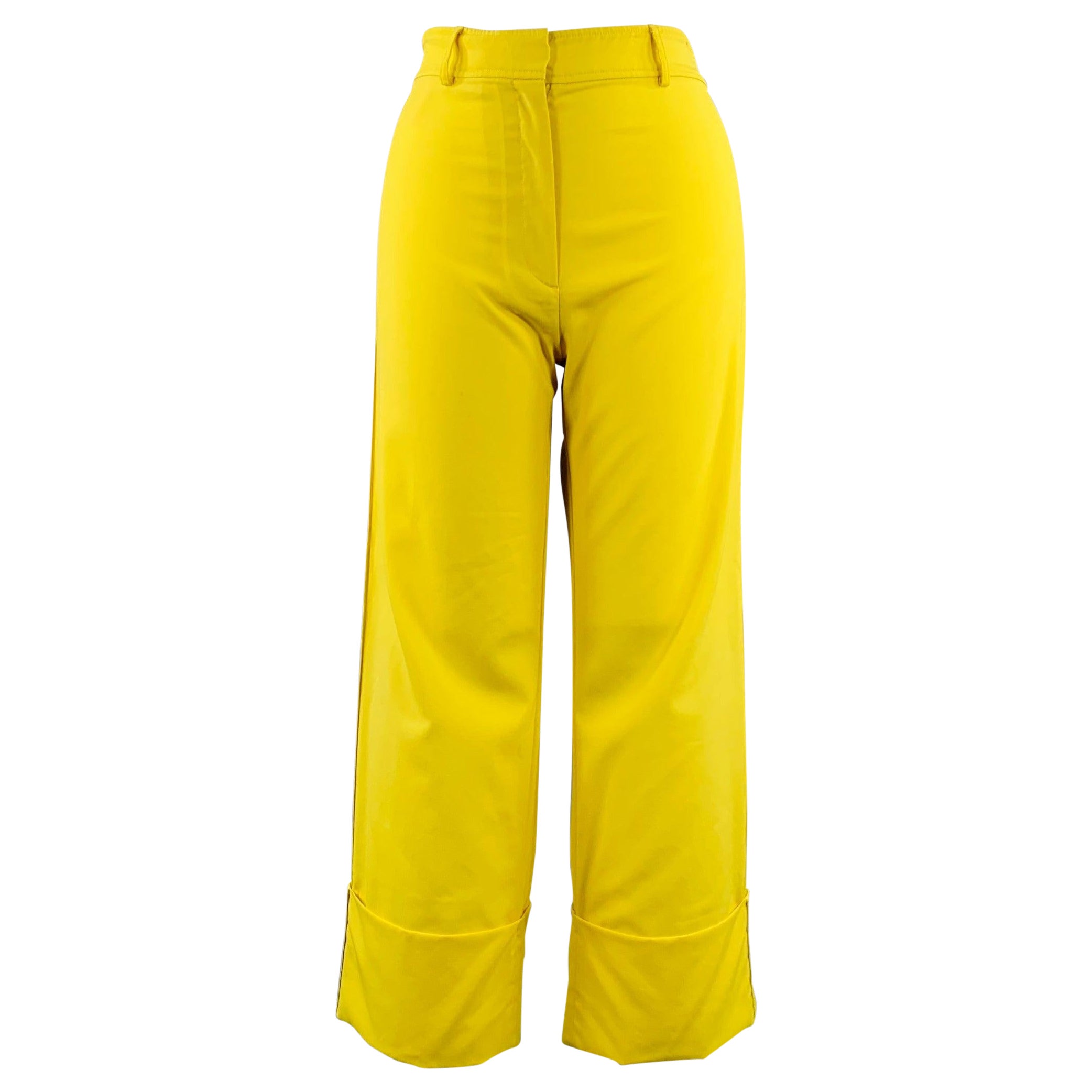 I.L.A. - Pantaloni casual in lana giallo neon di Rochas taglia L