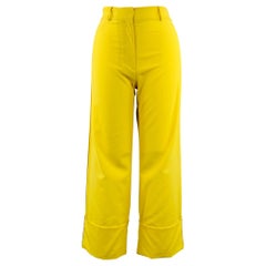 I.L.A. - Pantaloni casual in lana giallo neon di Rochas taglia L