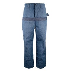 KAPITAL Size XL Indigo Heather Denim Zip Fly Casual Pants
