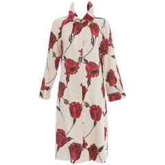 Dries Van Noten Silk Cotton Linen Tulip Print Coat, Spring - Summer 2005 8