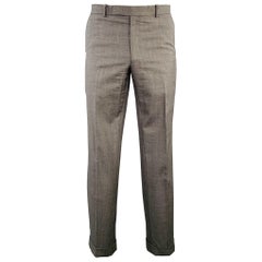 BAND OF OUTSIDERS Taille 34 Pantalon habillé à revers en sergé gris anthracite