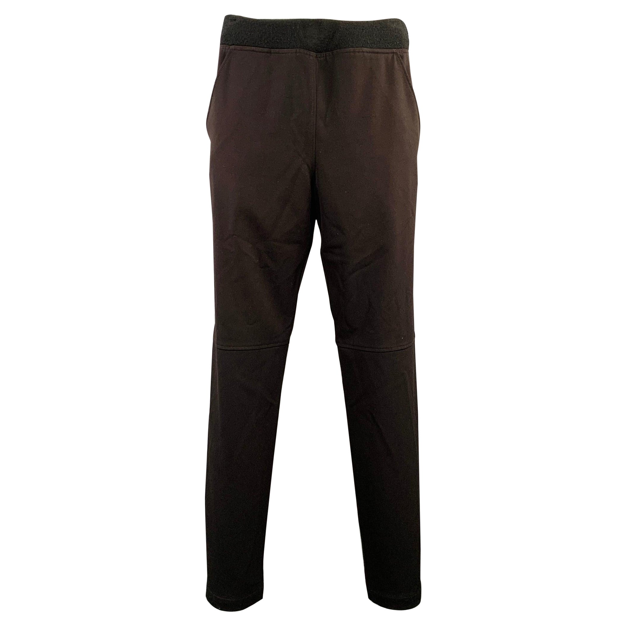 I.L.AANG Taille L Pantalon de survêtement noir en mélange de polyester Pantalon décontracté