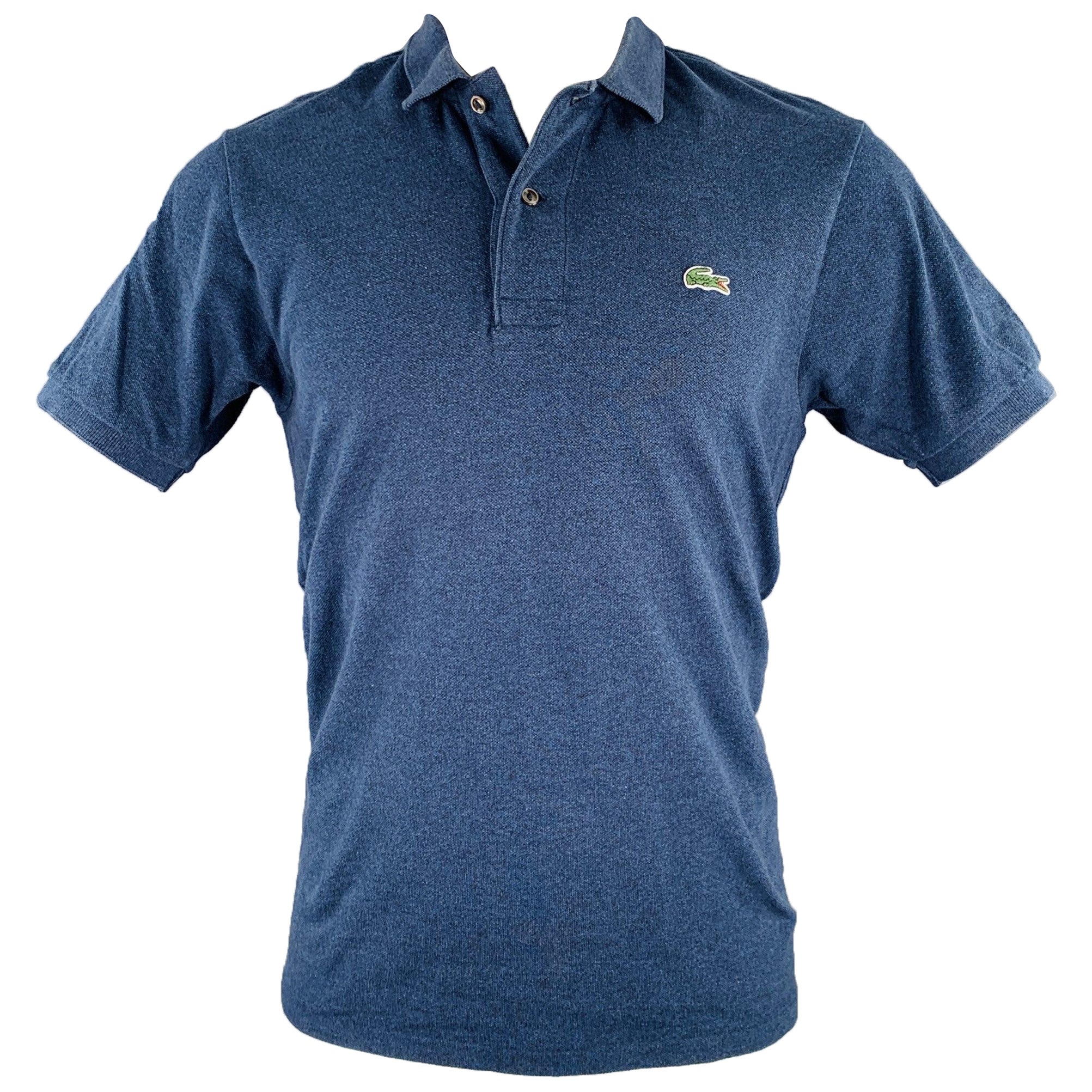 LACOSTE Größe S Marineblaues Polo aus Baumwolle mit halber Placket im Angebot
