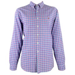 RALPH LAUREN Size XXL Blue Pink Plaid Cotton Button Down Long Sleeve Shirt
