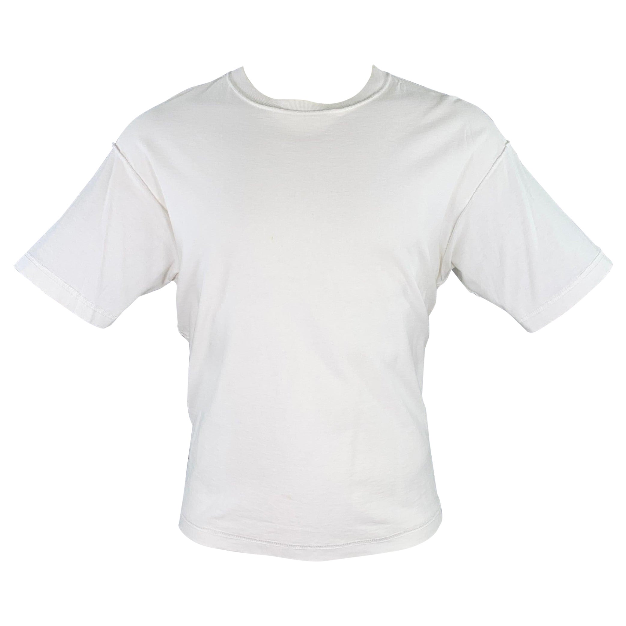 JOHN ELLIOTT Size XS White Cotton Reverse Seams T-shirt For Sale