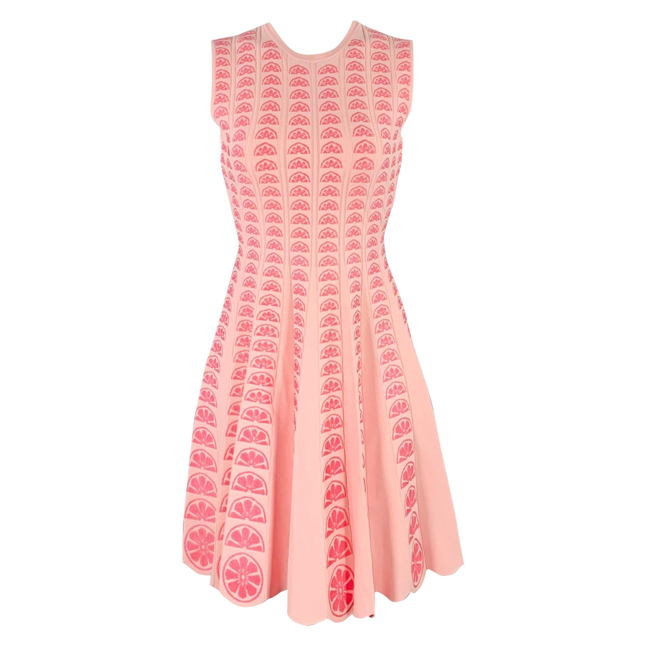 LELA ROSE Talla S Rosa Limones Vestido plisado sin mangas de mezcla de viscosa en venta