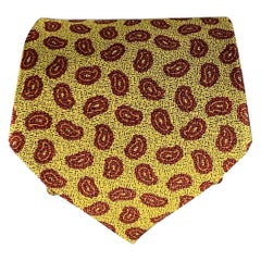 Etro - Cravatta in seta con motivo Paisley giallo e bordeaux