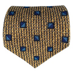 Ermenegildo Zegna - Cravatta in seta a quadretti beige e marina