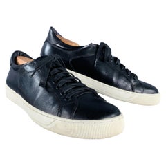 BRUNO MAGLI Size 10 Black Leather Sneakers