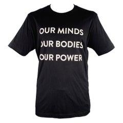 PRABAL GURUNG Größe XXL Schwarz-Weißes Kurzarm-T-Shirt aus Baumwolle