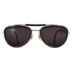 CARTIER Gafas de sol de aviador en metal plateado negro