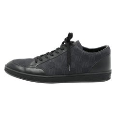 Louis Vuitton Blue Damier Cobalt Neoprene Leather Offshore Sneakers Size 41.5