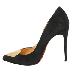 Christian Louboutin Black Suede Doracora Pumps Size 37.5