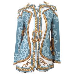 1990's Rare Vintage HERMES Silk Jacket BRIDE DE COUR 5