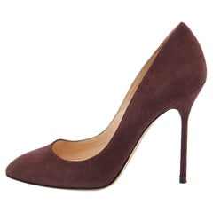 Escarpins Sergio Rossi en daim prune taille 38