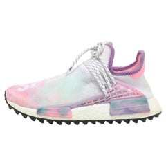 Pharrell Williams x Adidas Multicolor Knit Hu NMD Low Top Sneakers Size 39 1/3