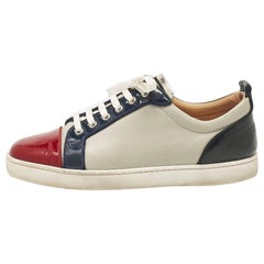 Christian Louboutin - Sneakers Louis Junior in pelle verniciata multicolore taglia 42,5