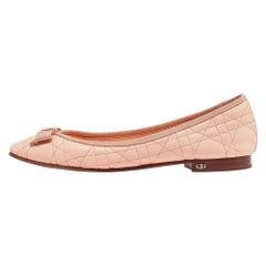 Dior Pink Leather Ballet Flats Size 37