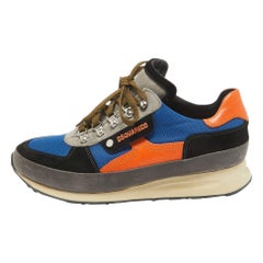 Dsquared2 Multicolor Suede & Mesh Dean Goes Hiking Lace Up Sneakers Size 43