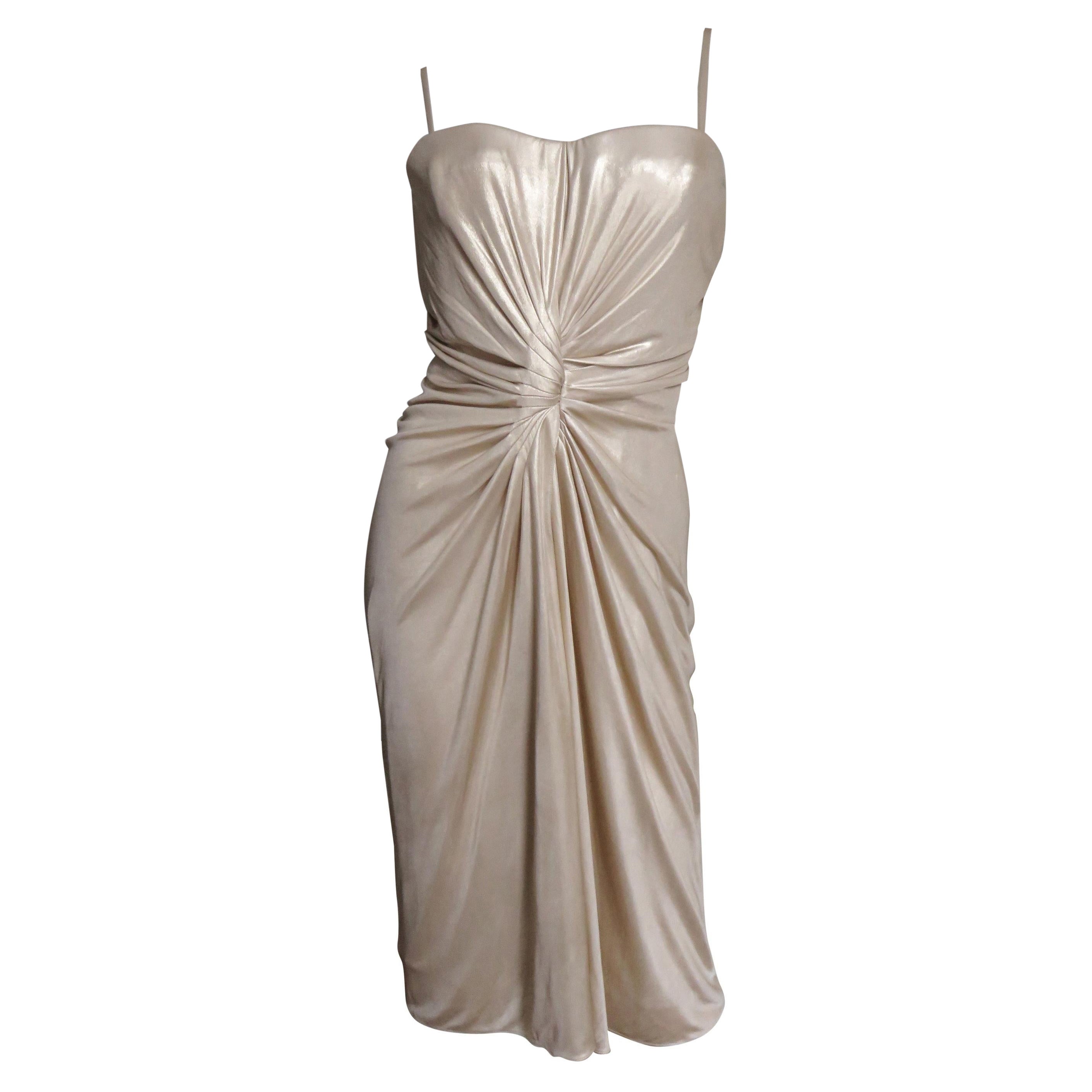 John Galliano for Christian Dior Ruched Corset Bustier Dress  For Sale