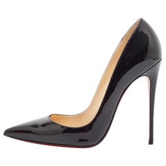 Christian Louboutin Black Patent Leather So Kate Pumps Size 38.5