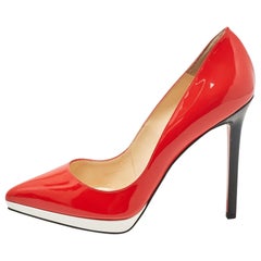 Christian Louboutin Pumps Pigalle in vernice rossa misura 38,5