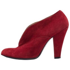 Marc Jacobs Red Suede Ankle Boots Size 39.5