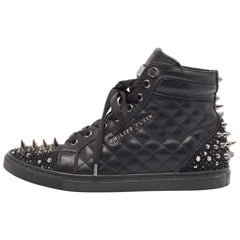 Philipp Plein - Sneakers alte in pelle nera taglia 37.5