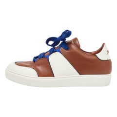 Ermenegildo Zegna Tri Color Leather Tiziano Low Top Sneakers Size 45