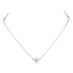 Jacmel Jewelry 14k Weißgold Halskette mit kubischem Zirkon von Jacmel by the Yard, 20 Zoll
