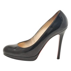 Christian Louboutin Black Patent Leather Simple Pumps Size 37