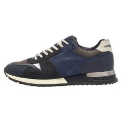 Louis Vuitton Leather Nubuck Leather Run Away Lace Up Sneakers Size 41.5