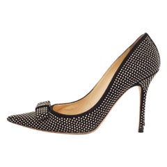 Jimmy Choo Black Suede Embellished Maya Pumps Size 40