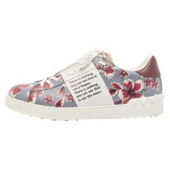 Valentino Multicolor Leather Lace Up Sneakers Size 43