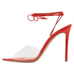Gianvito Rossi Transparent PVC and Leather Skye Sandals Size 41