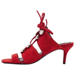 Alexander Wang Sandales Slide en daim rouge Taille 37