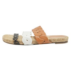 Hermes Tricolor Leather Gwen Slides Size 39