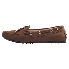 Mocassins Gommino en cuir nubuck Brown Taille 39.5