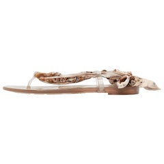 Dior Multicolor Fabric Kaleidoscope Thong Flat Sandals Size 39