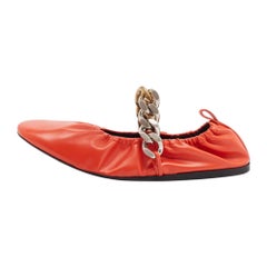 Stella McCartney Falabella Soft Ballettschuhe aus orangefarbenem Kunstleder Falabella Größe 38
