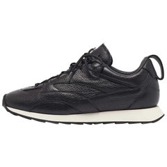 Giorgio Armani Zapatillas con cordones de piel negra Talla 43