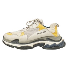 Balenciaga Multicolor Mesh and Nubuck Leather Triple S Lace Up Sneakers Size 46