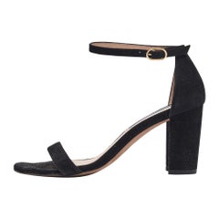 Stuart Weitzman Sandali Nearlynude in pelle scamosciata nera misura 37,5