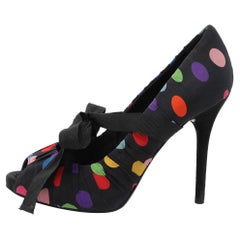 D&G escarpins à bout ouvert en tissu multicolore taille 41