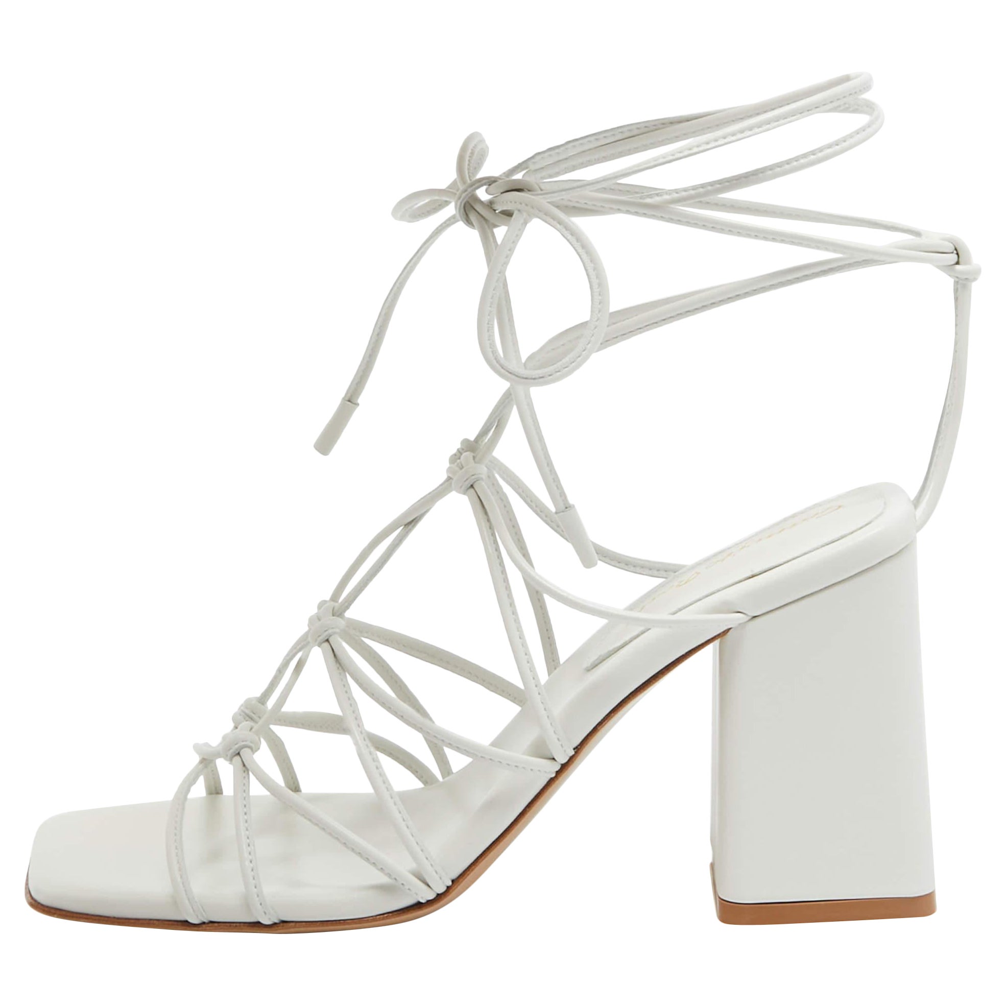 Gianvito Rossi Sandali Minas in pelle bianca misura 39