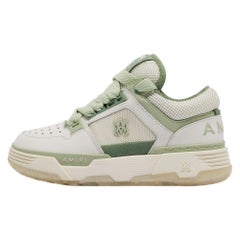 Zapatillas con cordones Amiri blancas/verdes de piel y malla MA1 Talla 40